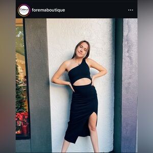 Kody Cutout stretchy ponte knit Midi Dress (boutique) M